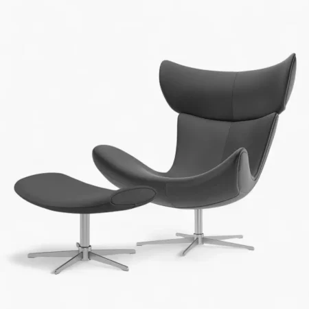 Imola Lounge Chair with Footstool Black 2 - Imola Lounge Chair With Footstool