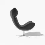 Imola Lounge Chair with Footstool Black 3 - Imola Lounge Chair With Footstool