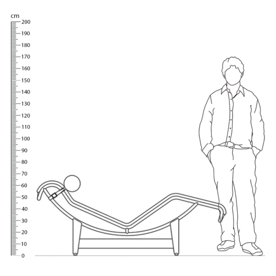 LC4 Chaise Lounge Replica Height Comparison - LC4 Chaise Lounge Replica