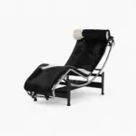LC4 LoungeChair Black White Cowhide 1 - LC4 Chaise Lounge Replica