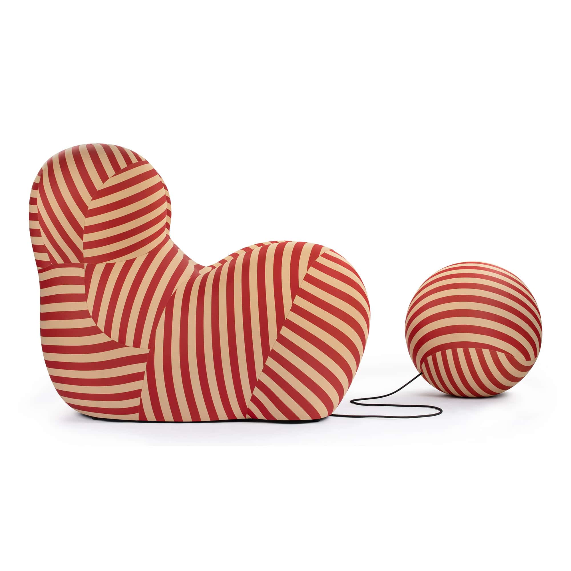 La Mamma Armchair - Fiery Red 3 - Replica, Up 50 Armchair and Ottoman Replica