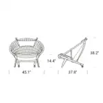 PP130 Circle Chair dimension mobile PP130 Circle Chair dimension mobile - PP130