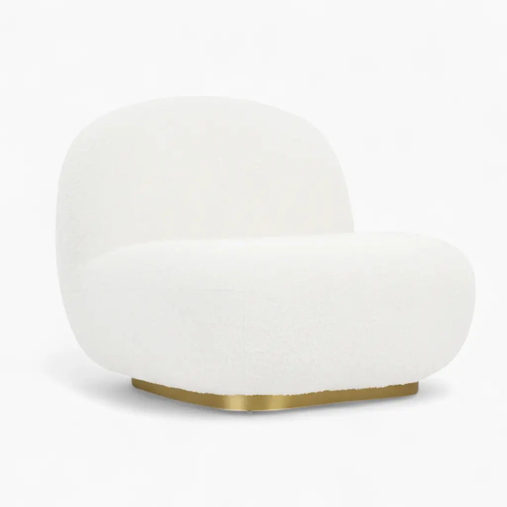 Pacha Lounge Chair White Boucle 2 - Pacha Lounge Chair Replica,  Lounge Chair