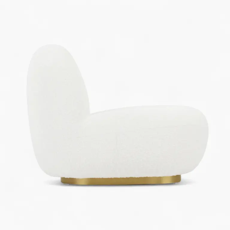 Pacha Lounge Chair White Boucle 3 - Pacha Lounge Chair Replica,  Lounge Chair