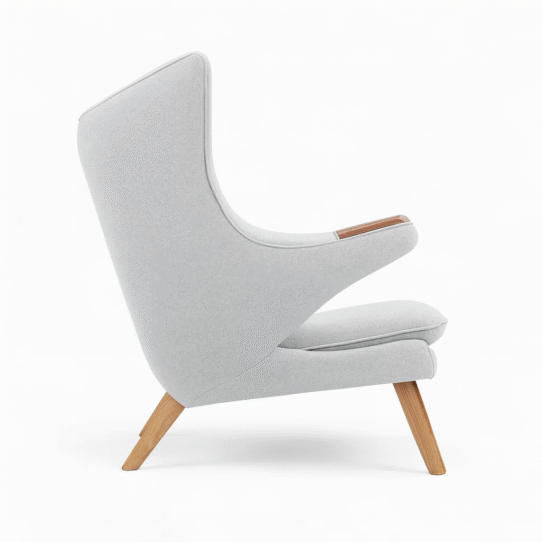 Papa Bear Chair and Ottoman Replica Grey 3 - Papa Bear Chair Replica,  Papa Bear Chair,  Hans J. Wegner
