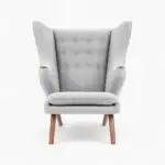 Papa Bear Chair and Ottoman Gray 1 - Papa Bear Chair Replica,  Papa Bear Chair,  Hans J. Wegner