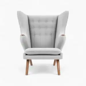 Papa Bear Chair and Ottoman Gray 1 - Papa Bear Chair Replica, Papa Bear Chair, Hans J. Wegner