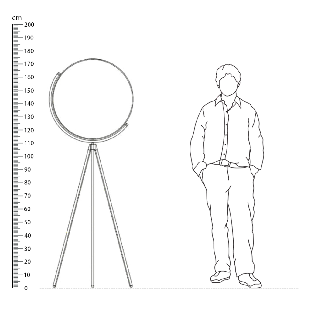 Superloon Floor Lamp Replica 20 inch Height Comparison - Superloon Floor Lamp Replica