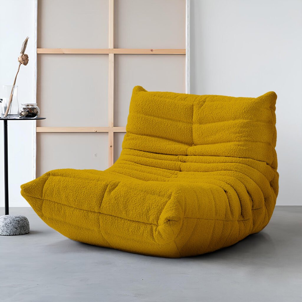 Togo Chair Yellow Boucle 1