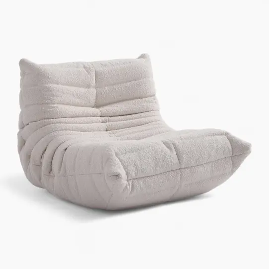 Togo Fireside Chair Boucle Beige 4