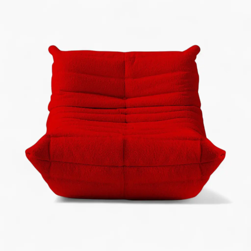 Togo Fireside Chair Boucle Red 1