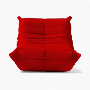 Togo Fireside Chair Boucle Red 1