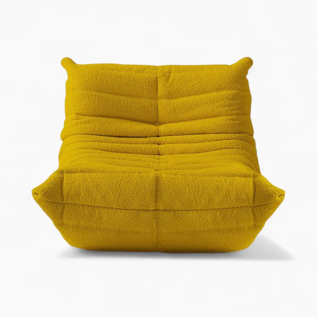 Togo Fireside Chair Boucle Yellow 1