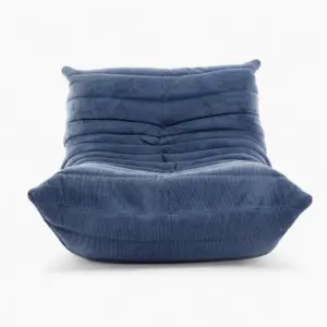 Togo Fireside Chair Corduroy Blue 1