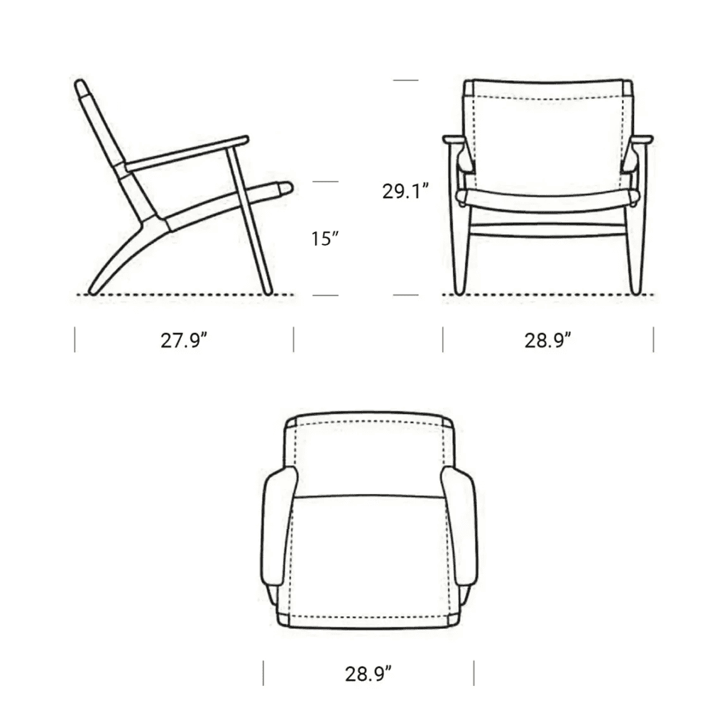 ch25 chair dimension mobile - CH25 Lounge Chair Replica, lounge, unique