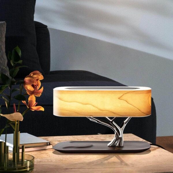 The Light of Tree Lamp - A fusion of art and functionality with Bluetooth speaker and wireless charging.