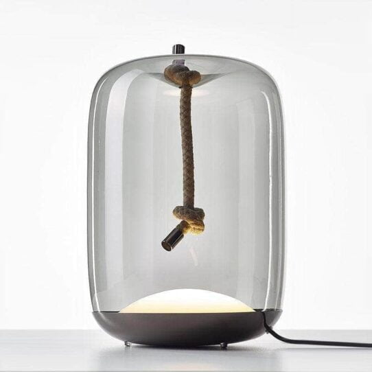 Sans Table Lamp by Sohnne with LED blown glass table lamp.