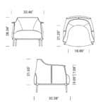 Archibald Armchair Replica Mobile Ascot Armchair Dimension Mobile