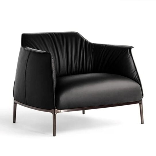 The Archibald Armchair Replica offers wide and comfortable armrests, allowing you to rest your arms in an ergonomic position for ultimate relaxation.