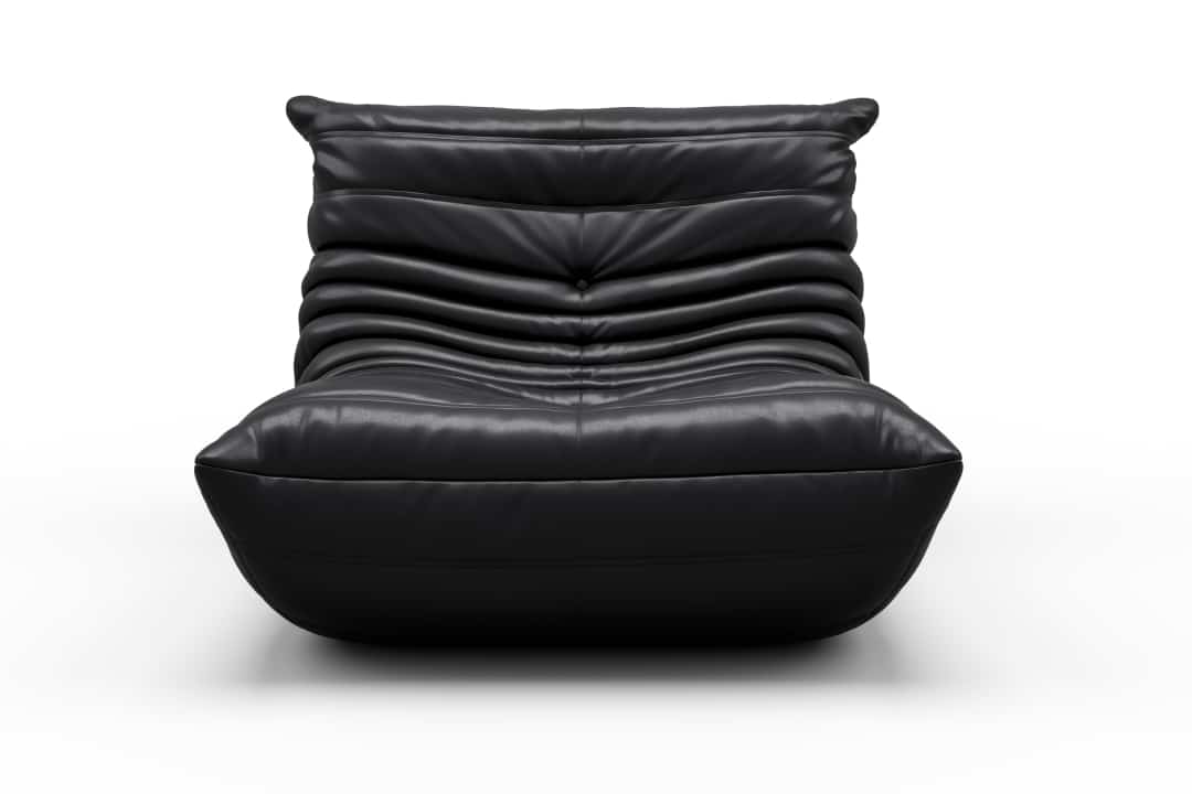Togo Ducaroy 3 Seater Sofa Replica Leather - Antique Brown - 10 Yr Warranty