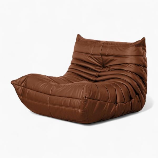 Togo Chair Brown Leather 3 Photoroom - Togo sofa
