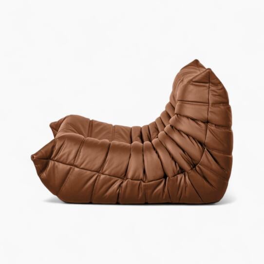 Togo Chair Brown Leather 4 Photoroom - Togo sofa