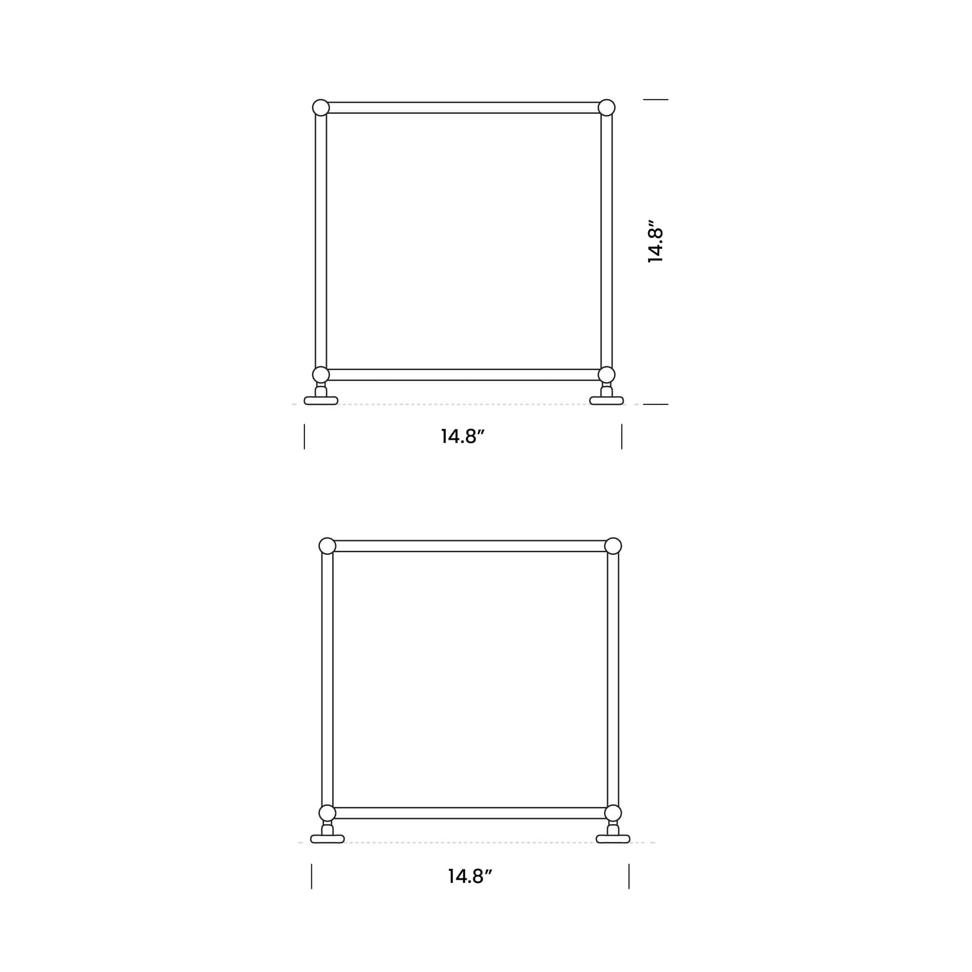 Dimensions Haller Side Table Mobile - Haller Side Table M21,  table