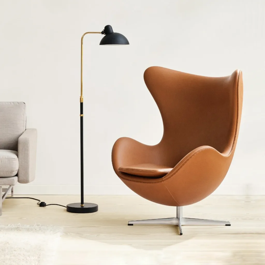 Display Egg Chair Replica Brown 1