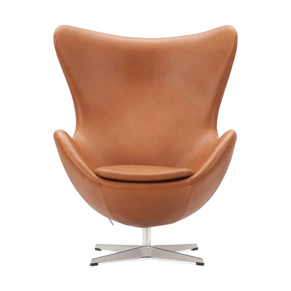 Sohnne Egg Chair Brown Leather 3