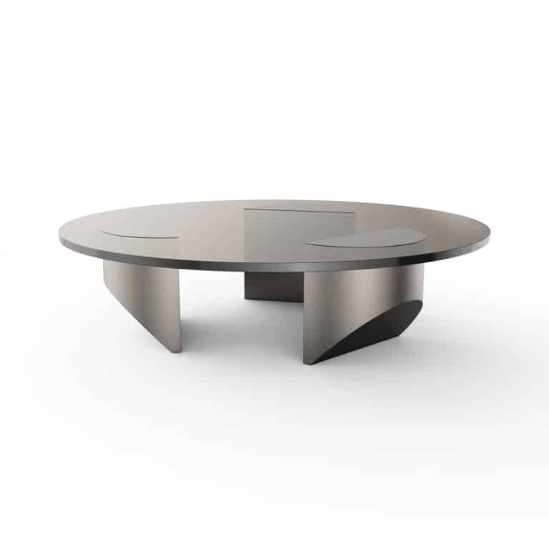 Wedge Coffee Table Replica_Tea Brush Steel 3 | Sohnne® Wedge Coffee Table Replica Tea Brush Steel 3 - Wedge Coffee Table