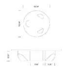 Wedge Coffee Table Mobile Dimensions 1 - Wedge Coffee Table