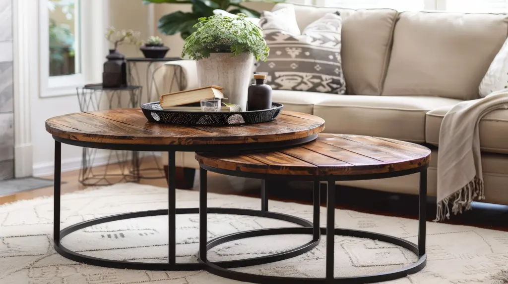 choosing nesting coffee table set flexibility entertaining spacesaving - tropical living room furniture