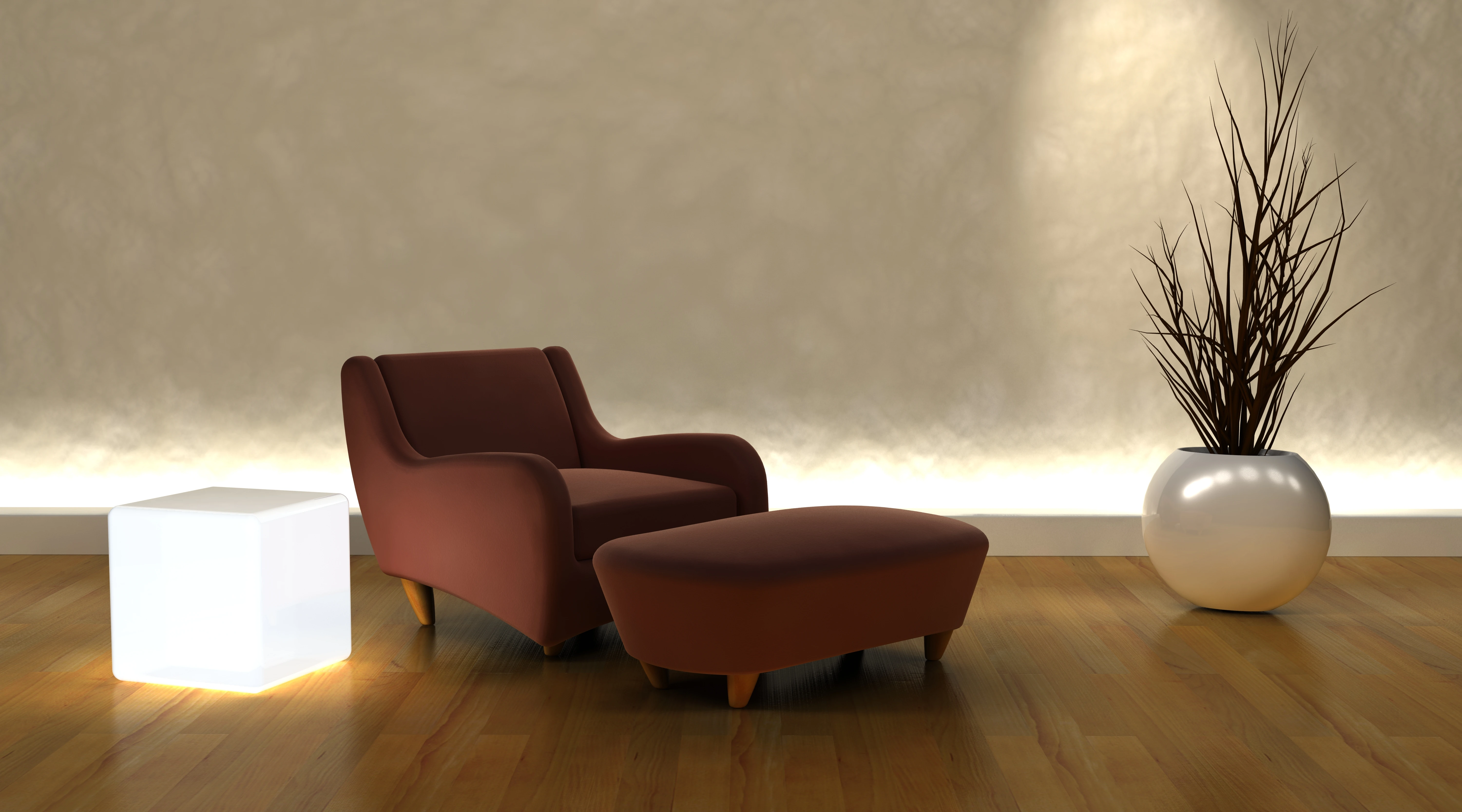 Comfortable Armchair Room Decorated