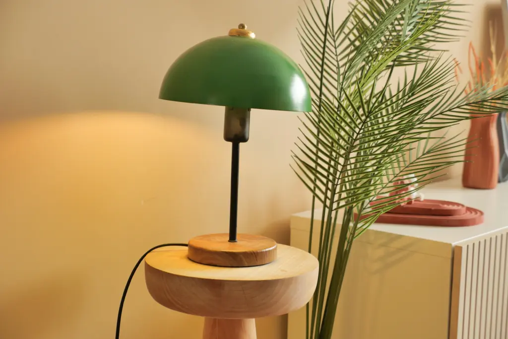 lamp home against white wall - tropical living room furniture