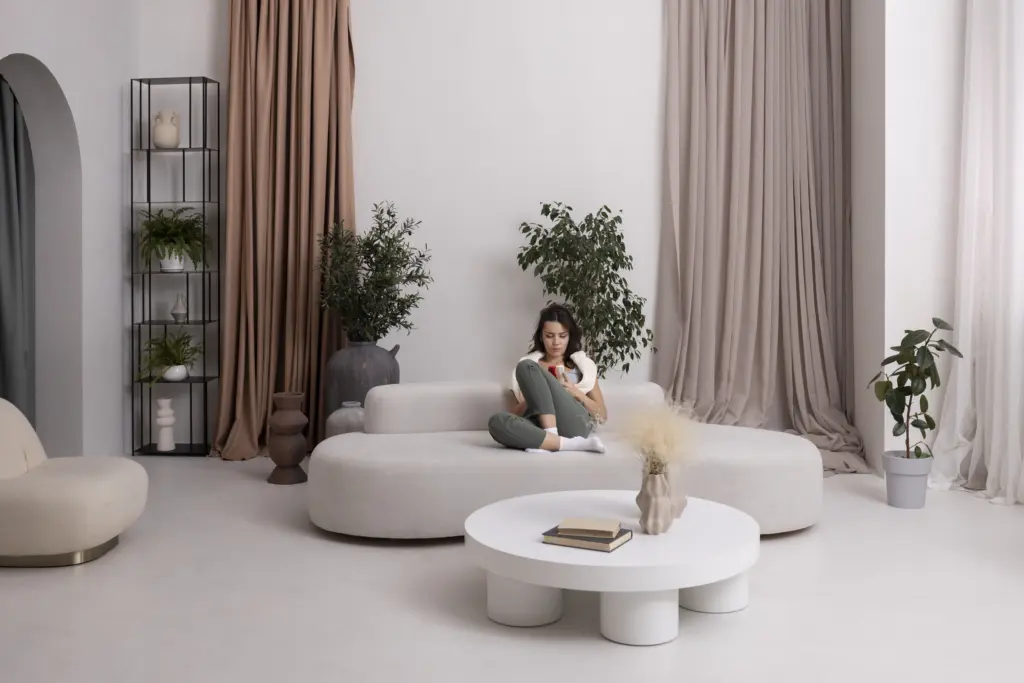 working from home ergonomic workstation - Living Space Sofa