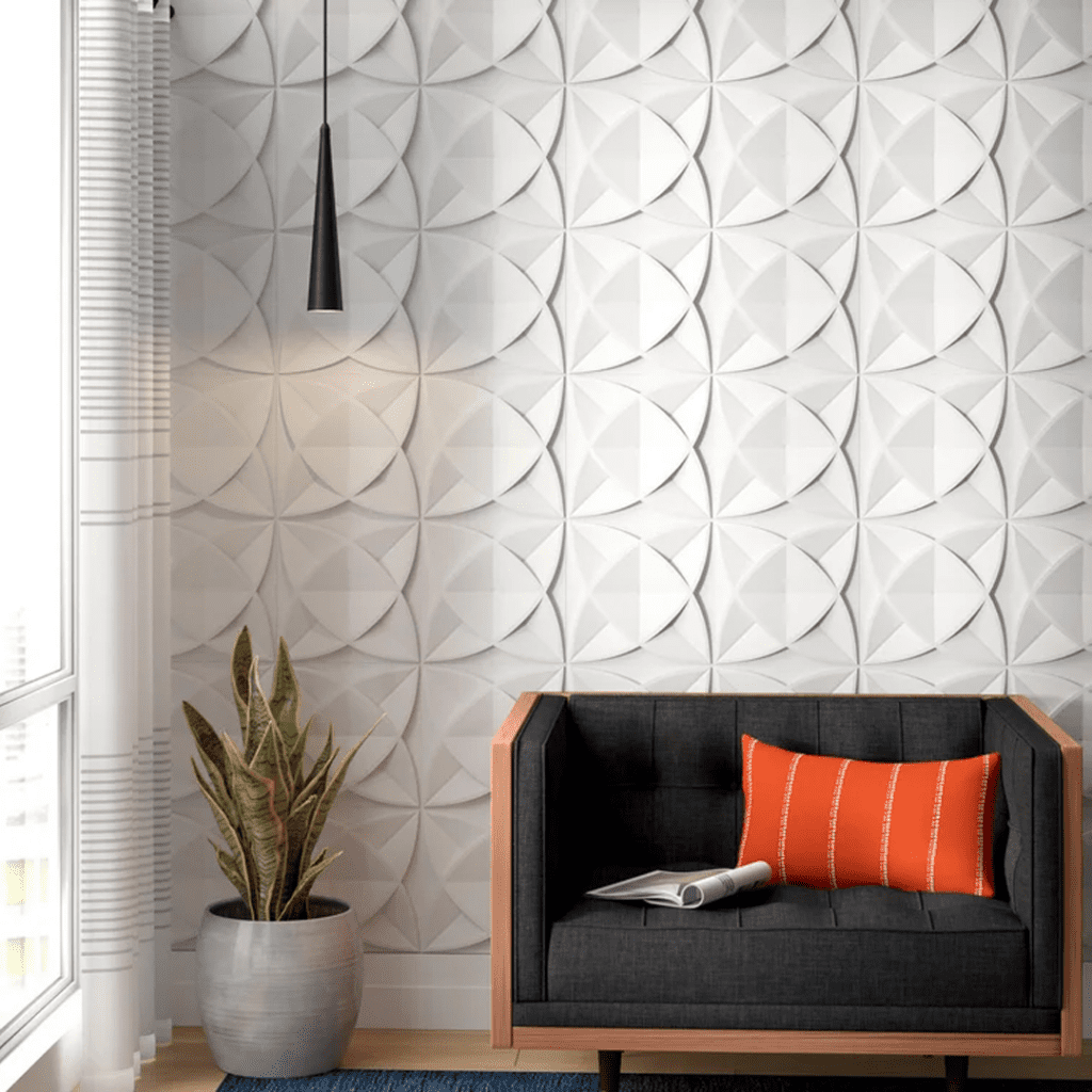 Flower Circle 3D PVC Wall Panel