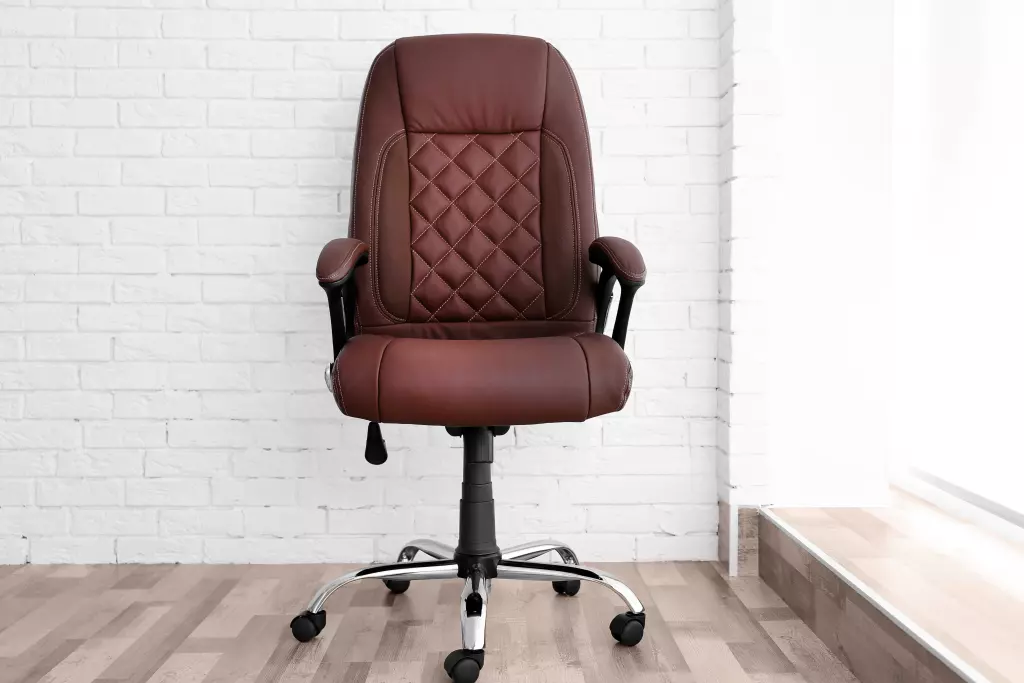 New Office Chair Brick Wall Background