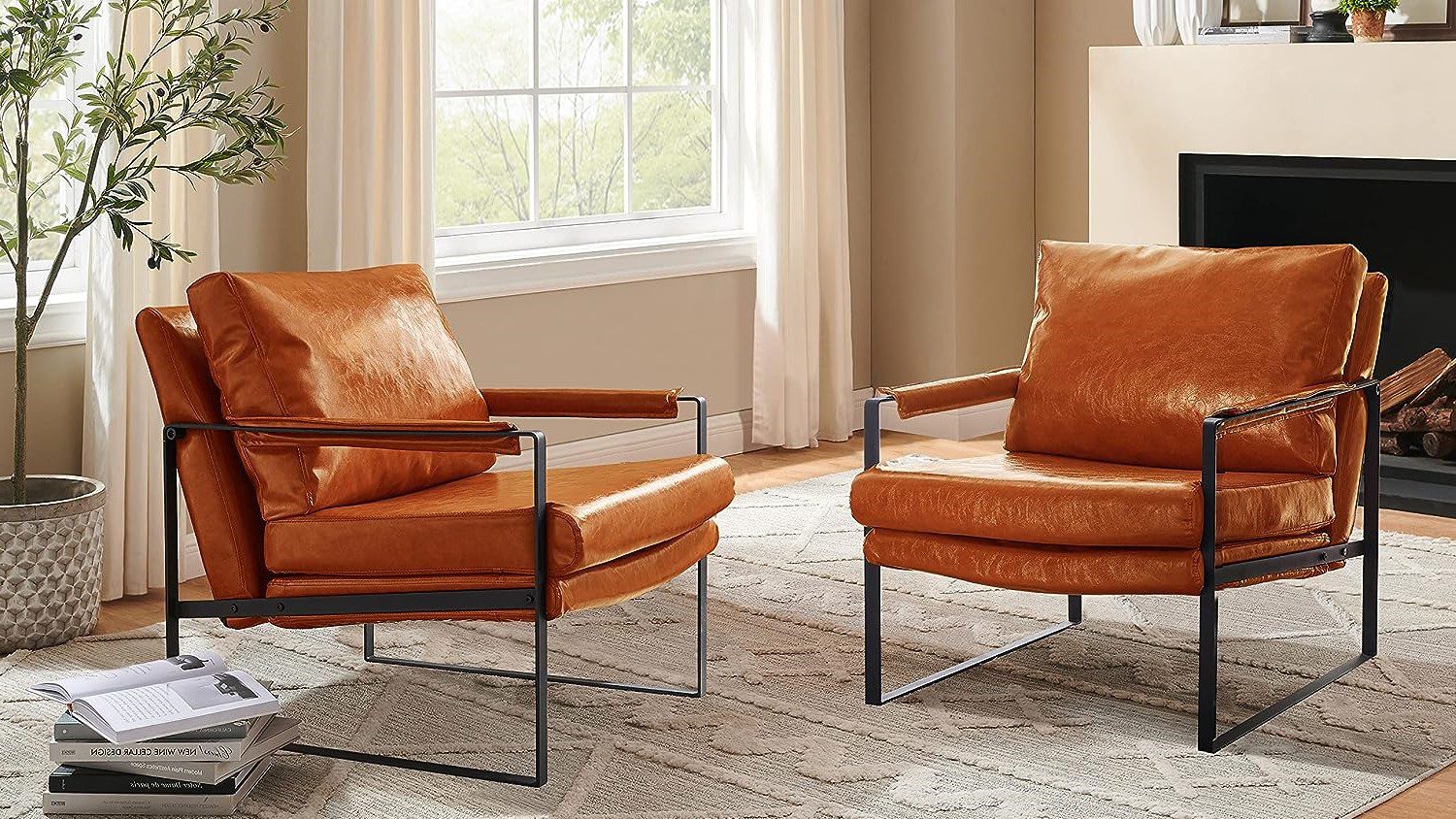 modern leather accent chairs