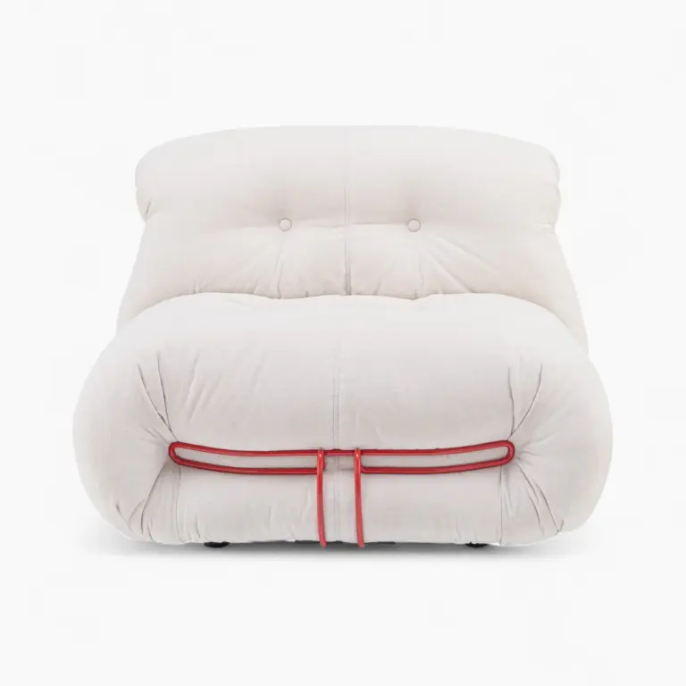 Soriana Chair Replica White Chenille 2 - Soriana Chair