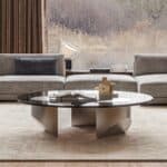 Wedge Coffee Table Replica Black Brush Steel 1 1 scaled - coffee station ideas, coffee station