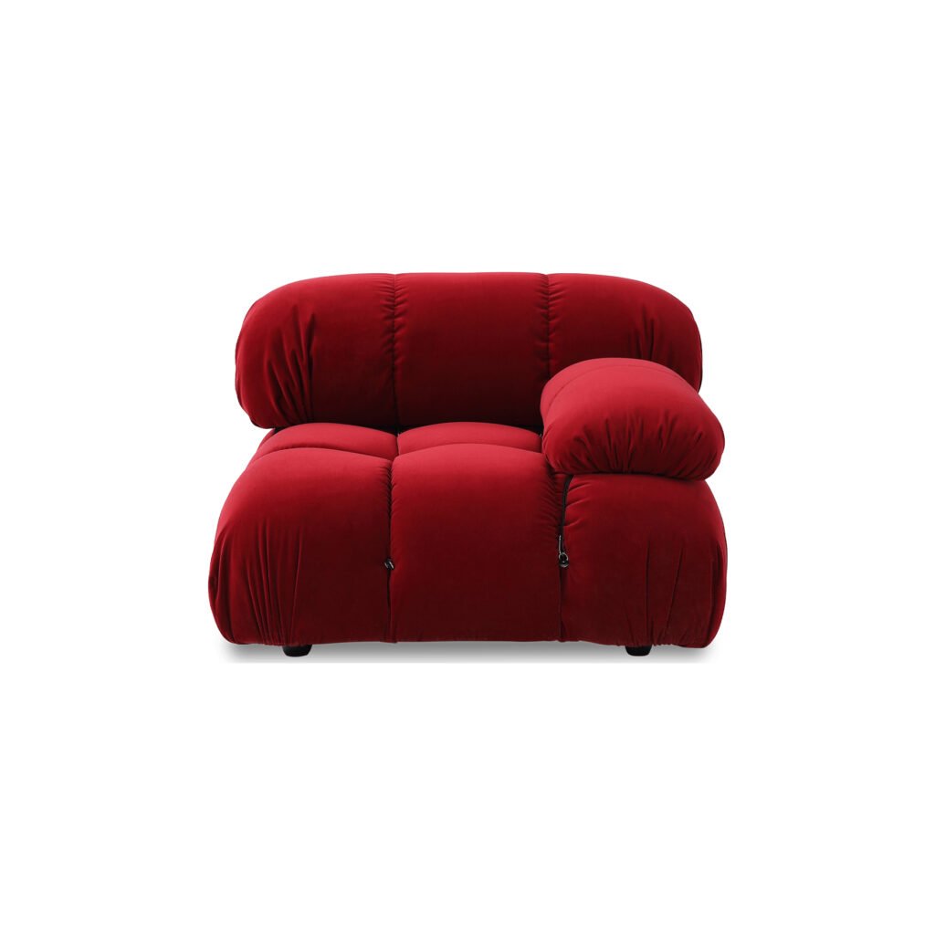 Camaleonda Sofa Modular Velvet Dark Red 11 - Camaleonda