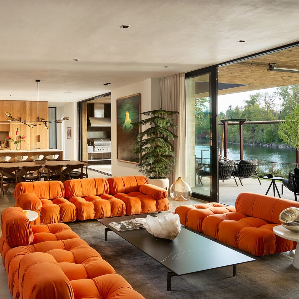 Camaleonda Sofa Modular Velvet Orange 15 scaled - Camaleonda