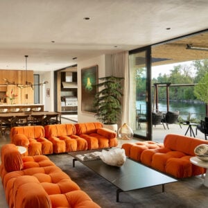 Camaleonda Sofa Modular Velvet Orange 15 scaled - Camaleonda