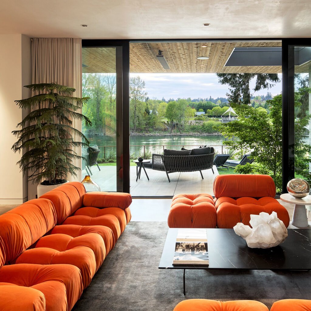 Camaleonda Sofa Modular Velvet Orange 16 scaled - Camaleonda