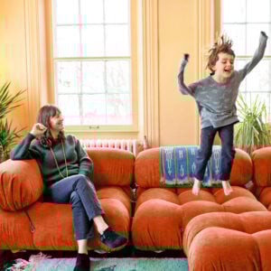Camaleonda Sofa Modular Velvet Orange 2 scaled - Camaleonda