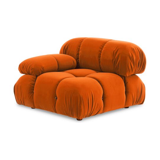 camaleonda right arm sofa velvet dark red 01 | Sohnne®