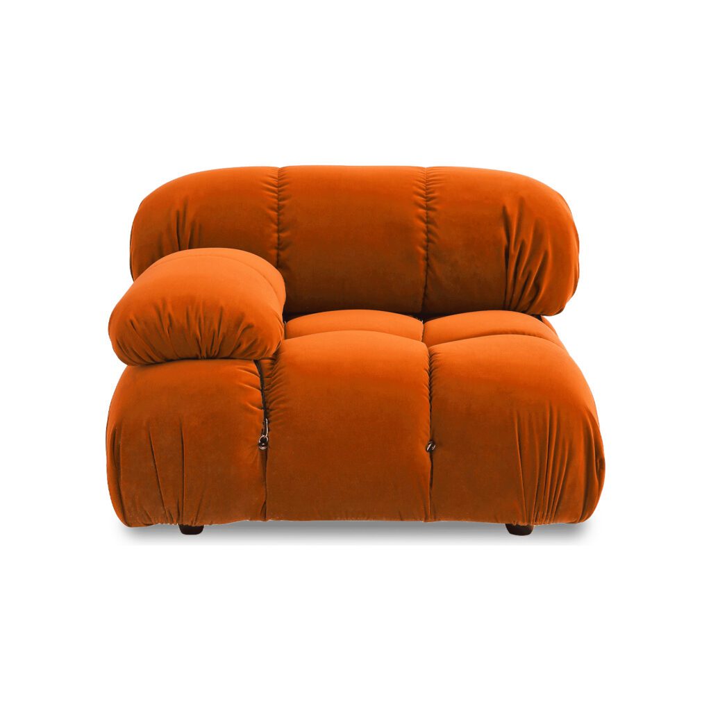 camaleonda right arm sofa velvet dark red 02 - Camaleonda