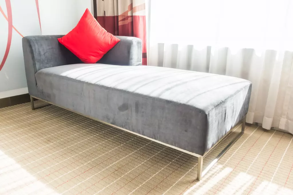 Couch With Red Cushion