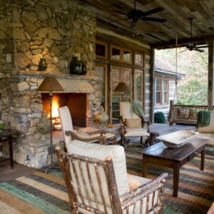4 - cozy log cabin interior, log cabin