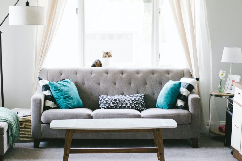 living room ideas with gray couch